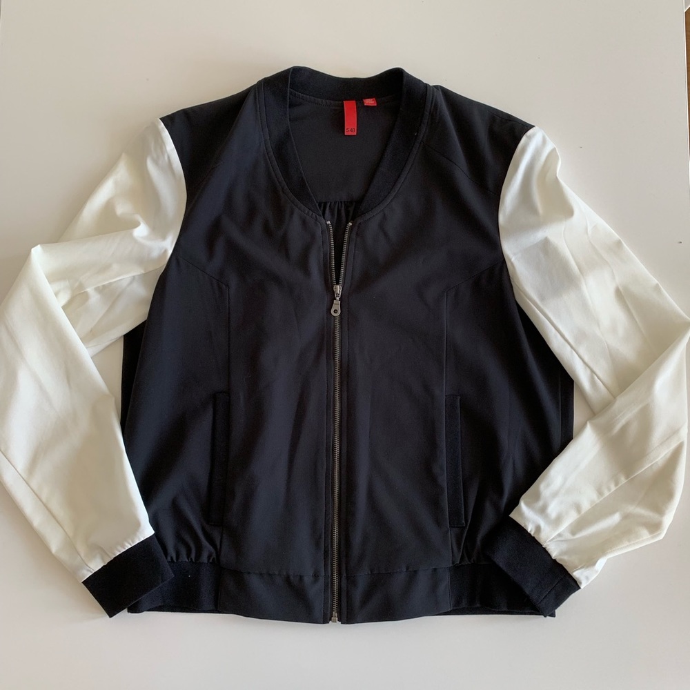 Saks Black & White Bomber Jacket